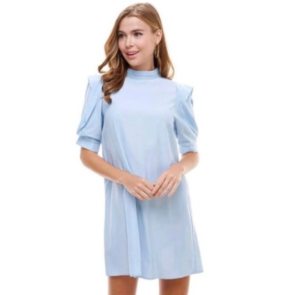 TCEC Puff Sleeve Shift Dress